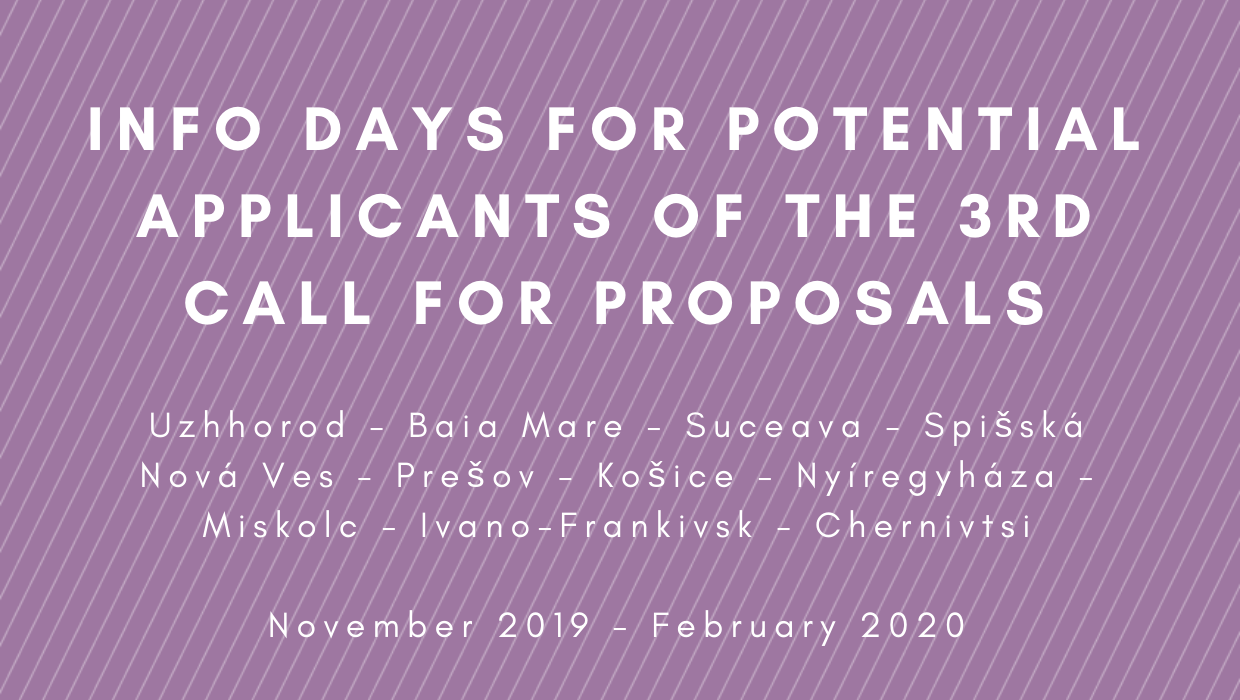 Info Days for potential applicants of the 3rd Call for Proposals 